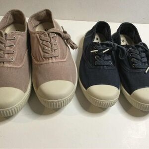 Casual Canvas Sneakers in Pink and Blue